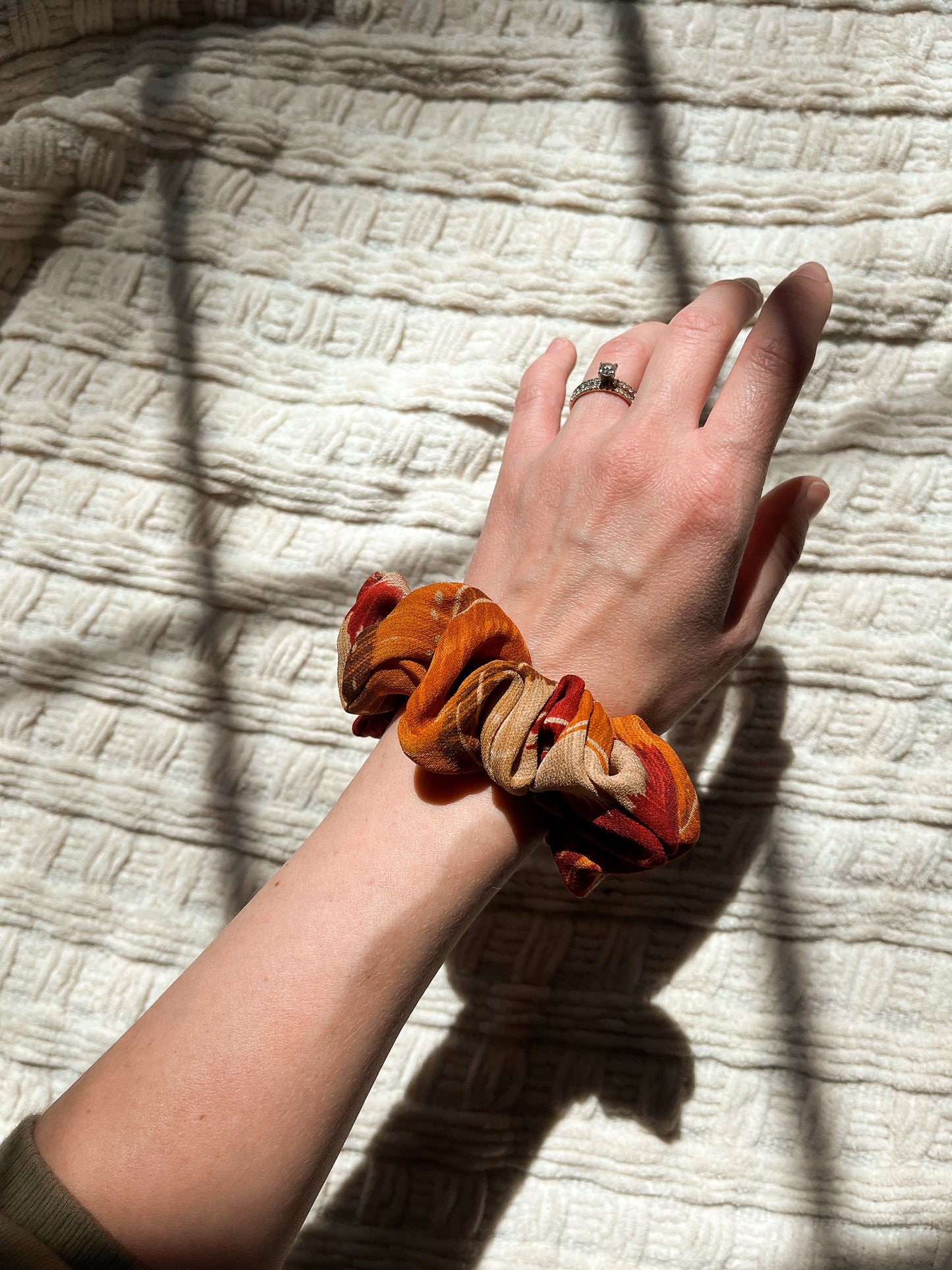 *bless the rains* vegan silk scrunchie