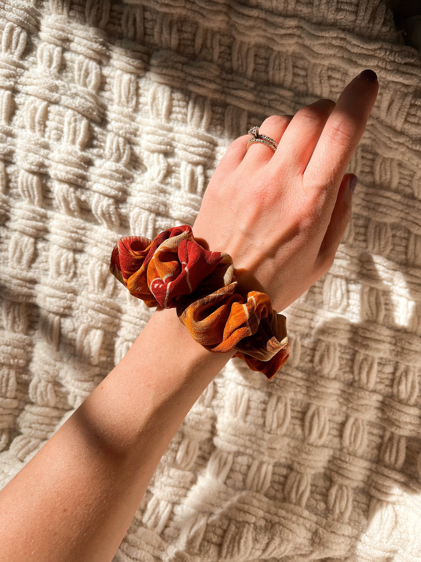 *bless the rains* vegan silk scrunchie