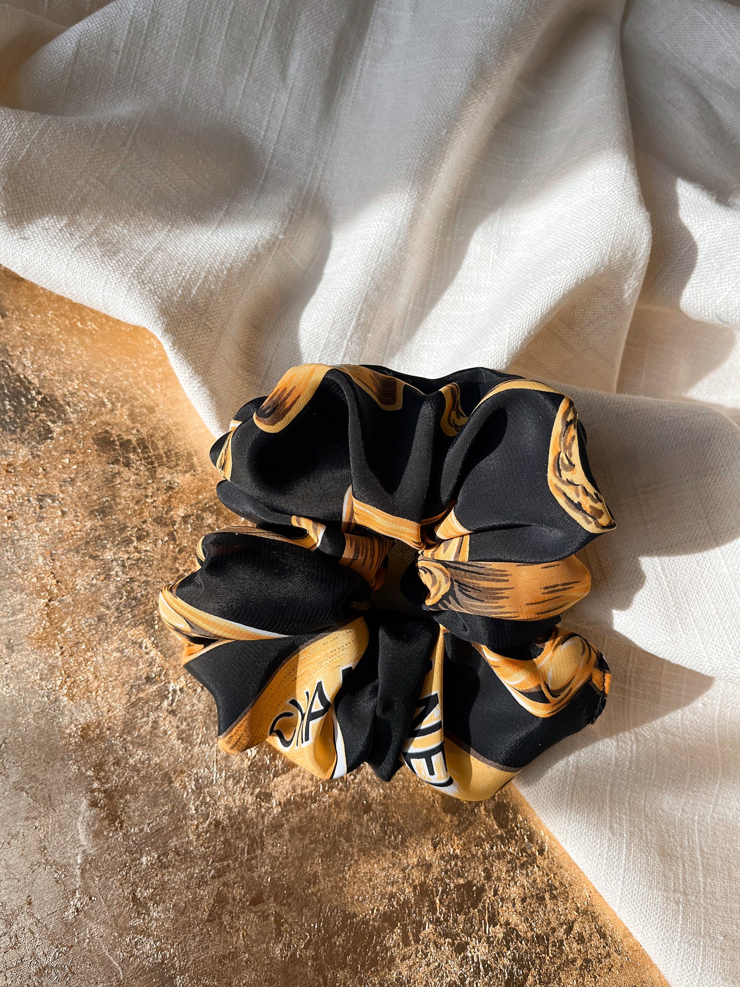 *christmas at the plaza* vegan silk scrunchie