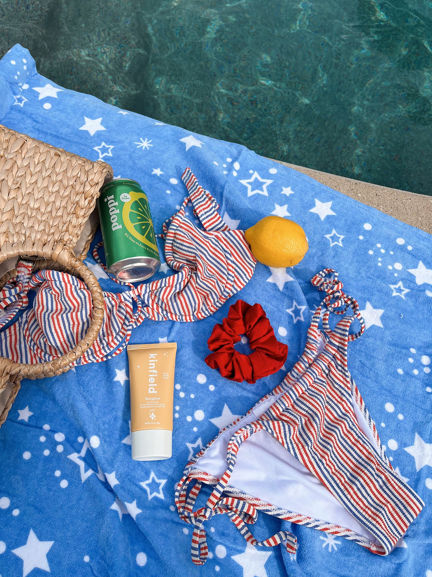 CHERRY LIPS SWIM SCRUNCHIE
