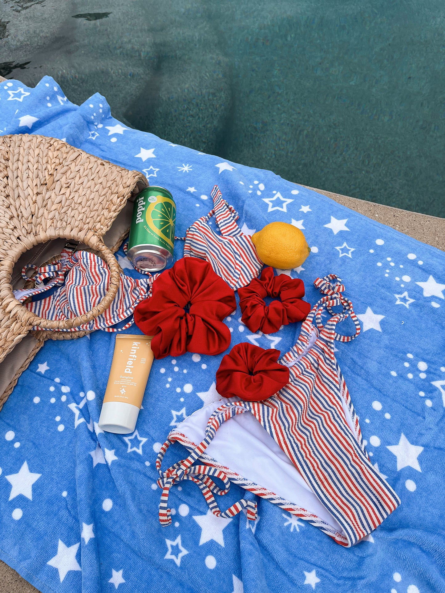 CHERRY LIPS SWIM SCRUNCHIE