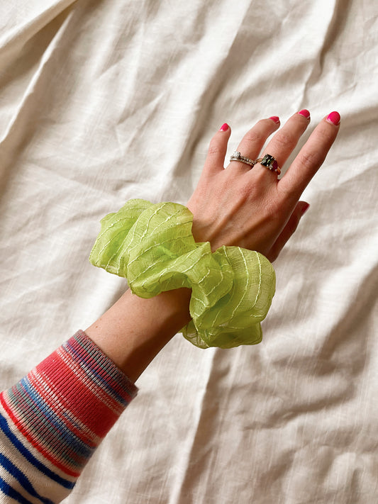 *key lime pie* oversized vegan silk scrunchie