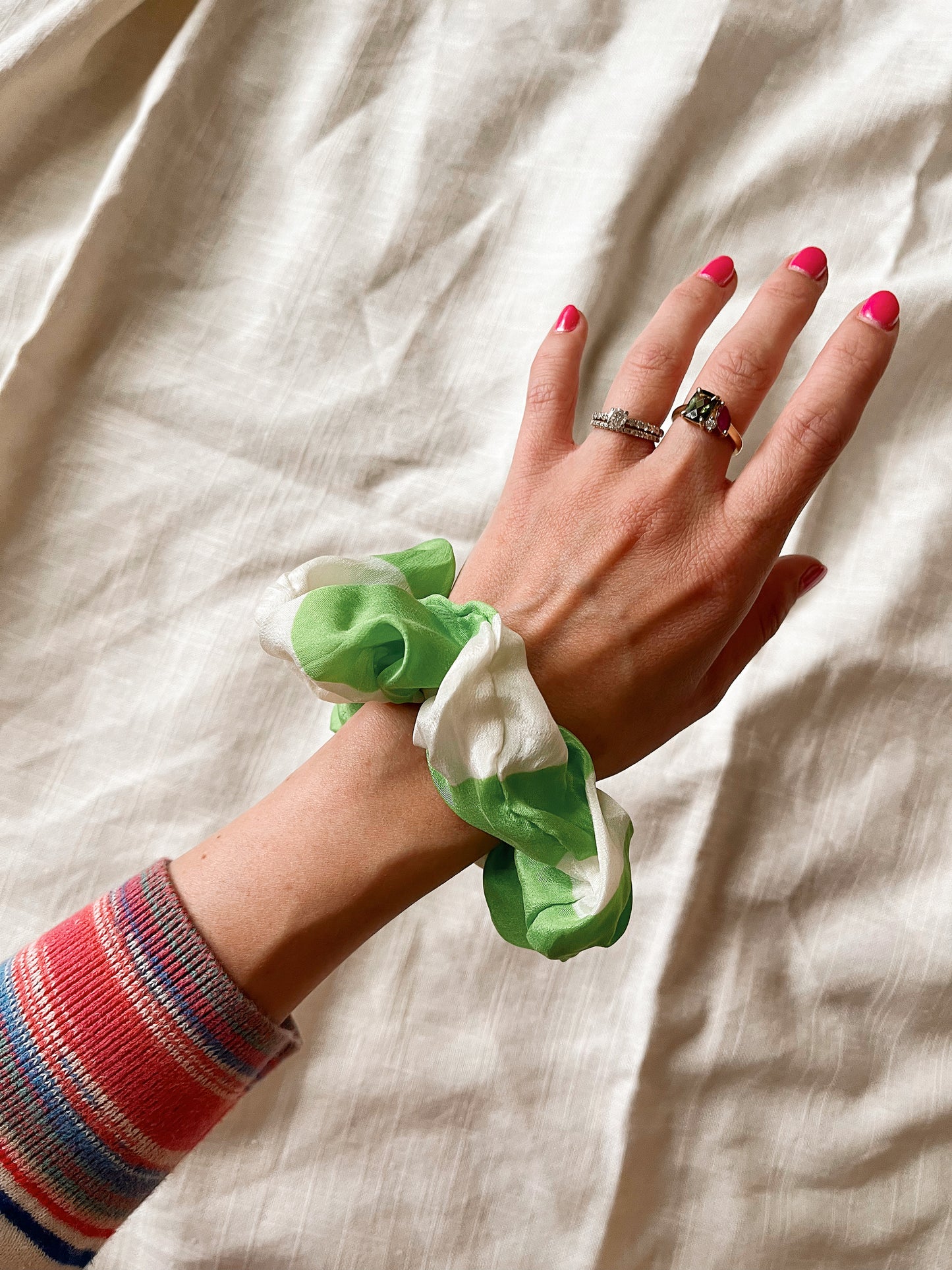 *lime without the coconut* 100% silk scrunchie